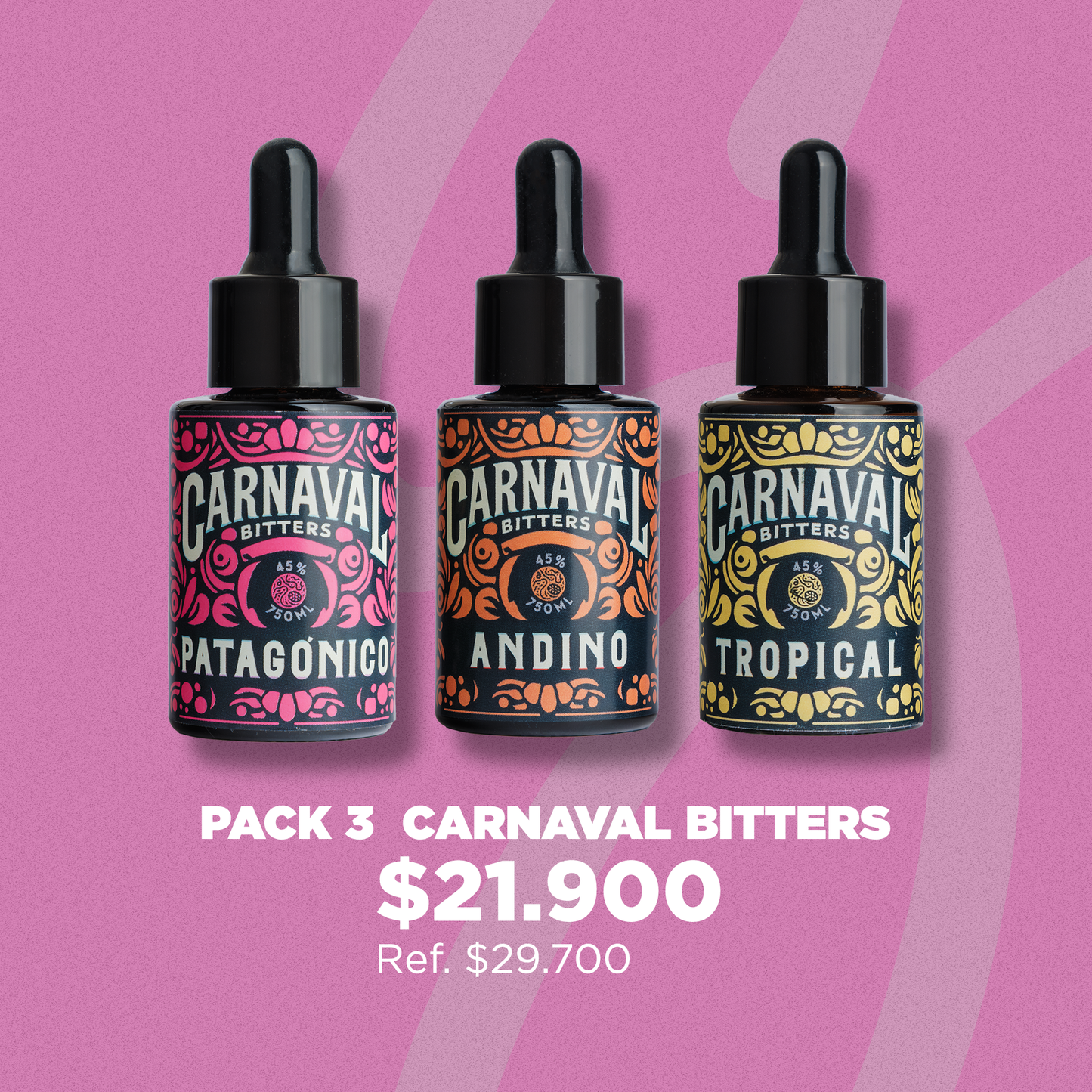 Promo Navideña Pack 3 Carnaval Bitters